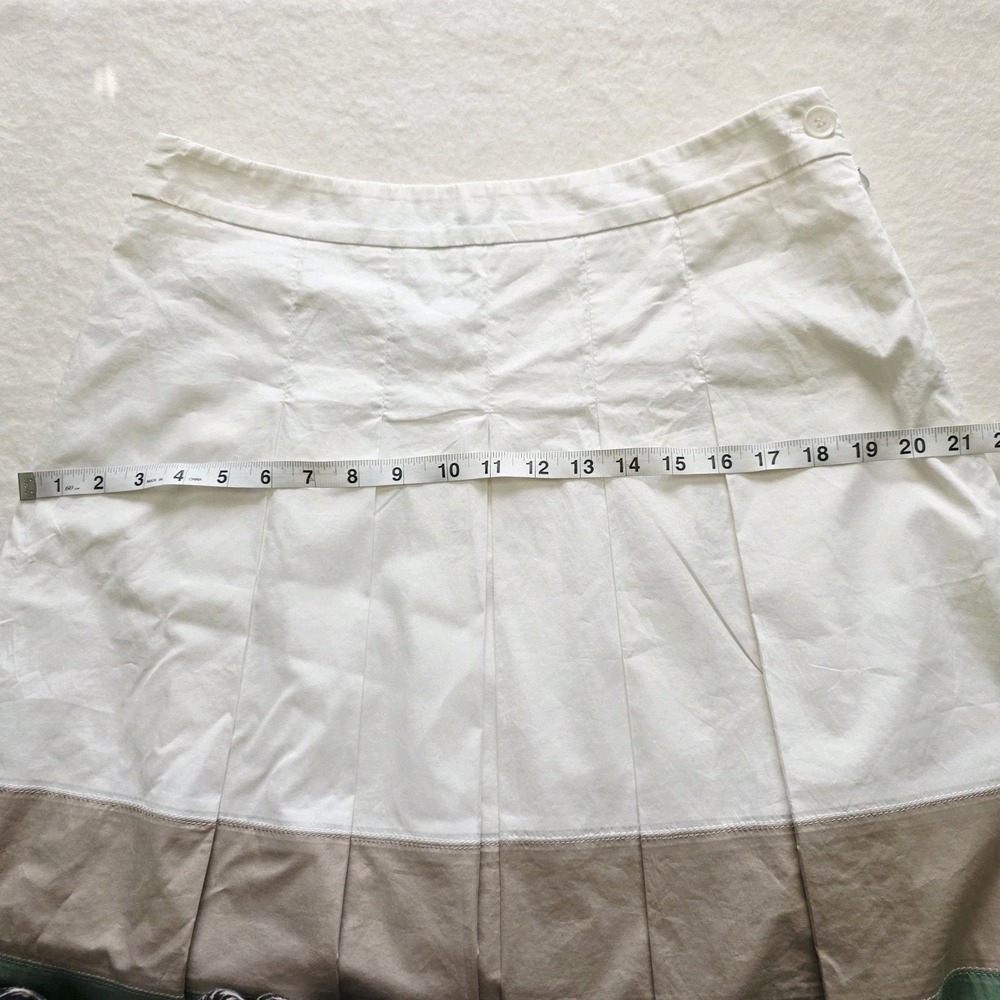 Peter‎ Elliot Pleated Skirt Colorblock Preppy Size 12 - Picture 5 of 9